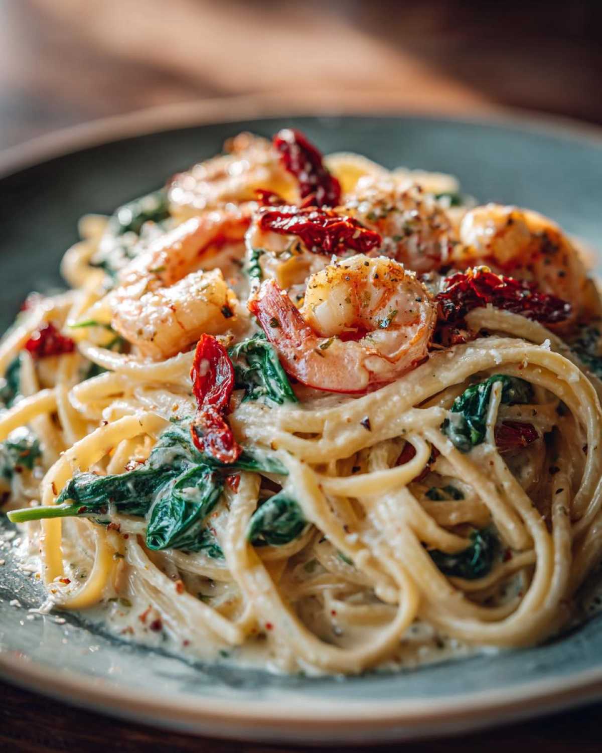 15-Minute Creamy Tuscan Shrimp Pasta - detail 1