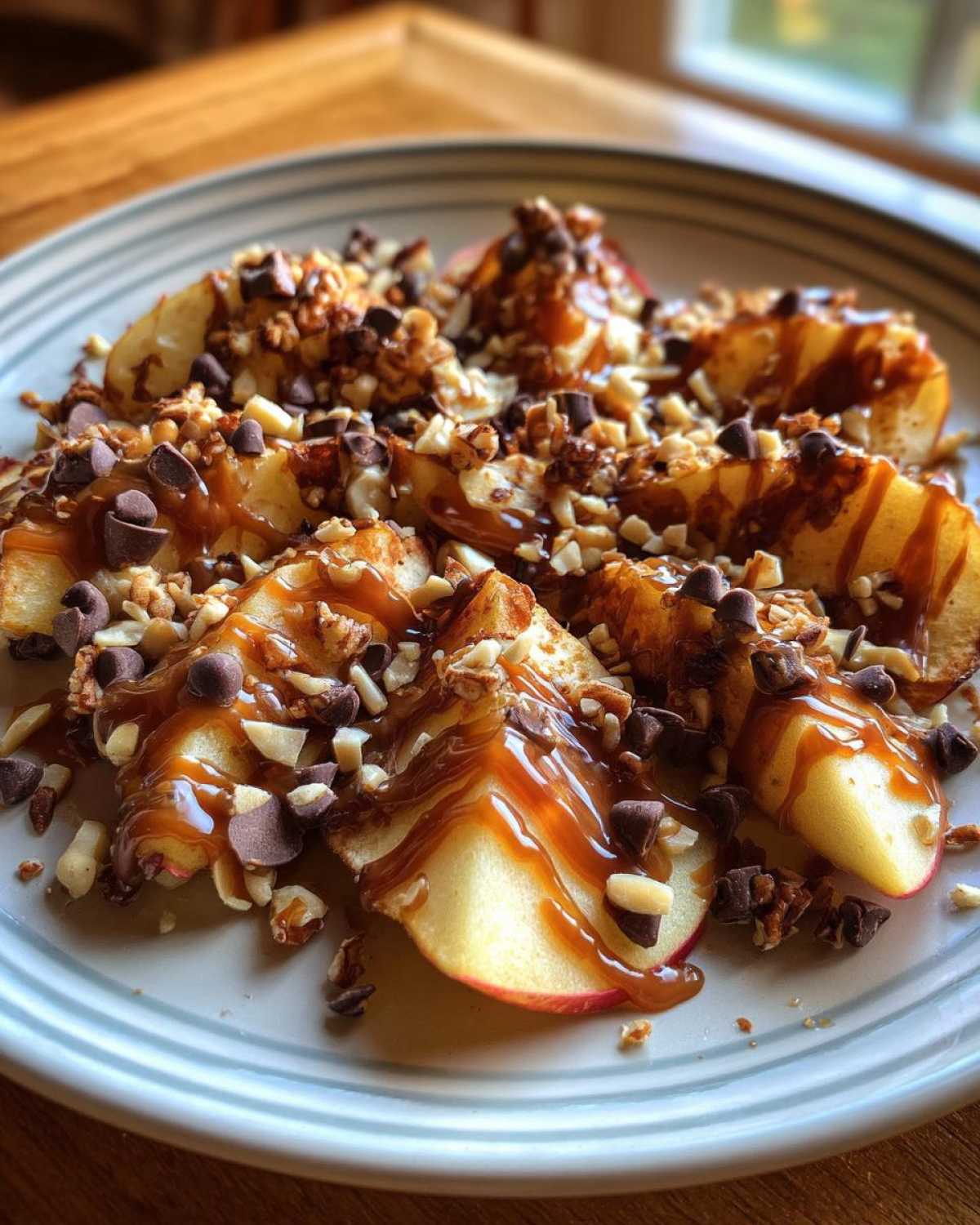 Apple Nachos with Caramel Drizzle - detail 1