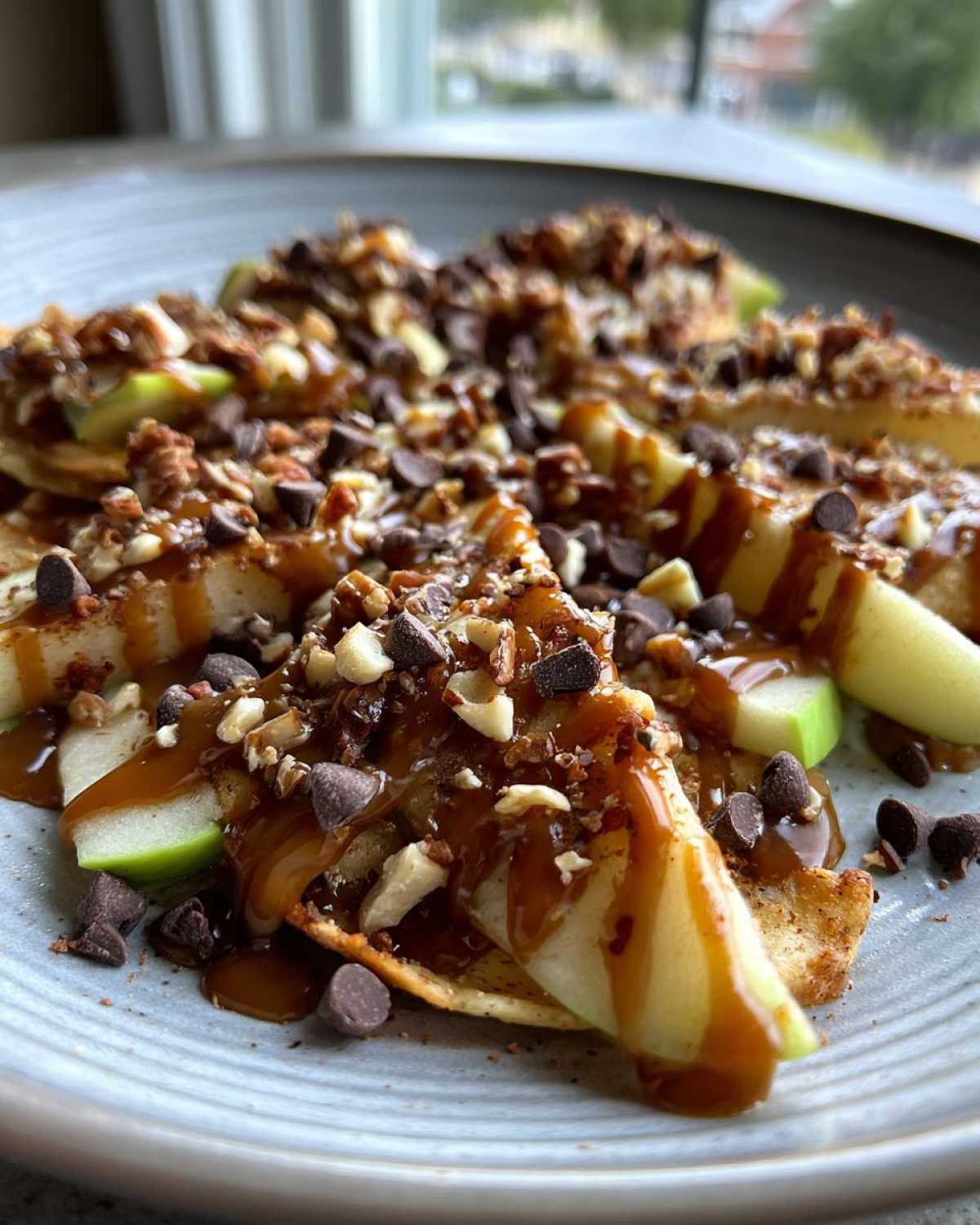 Apple Nachos with Caramel Drizzle - detail 2