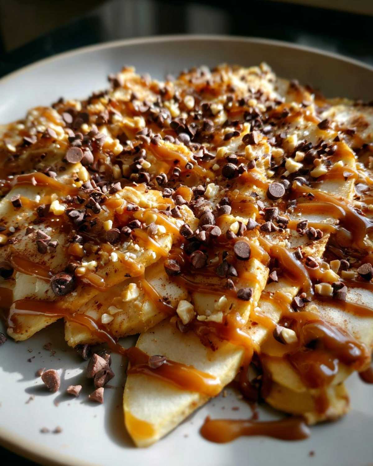 Apple Nachos with Caramel Drizzle - detail 3
