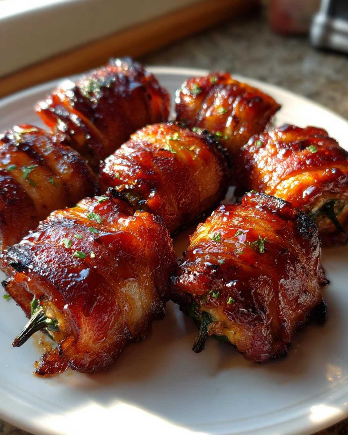 Bacon-Wrapped Jalapeño Poppers with BBQ Glaze - detail 1