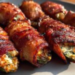 Bacon-Wrapped Jalapeño Poppers with BBQ Glaze
