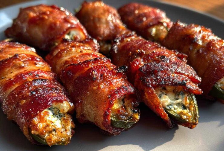 Bacon-Wrapped Jalapeño Poppers with BBQ Glaze