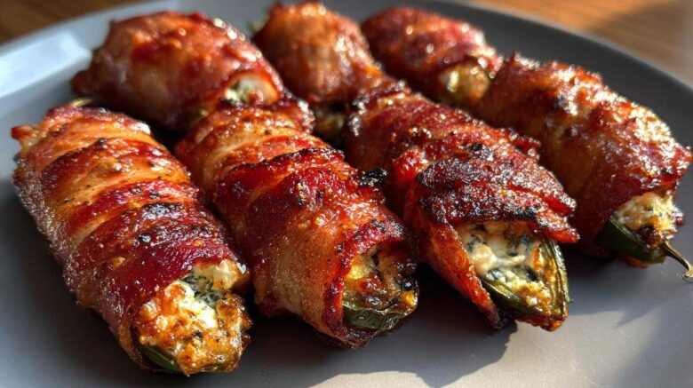 Bacon-Wrapped Jalapeño Poppers with BBQ Glaze