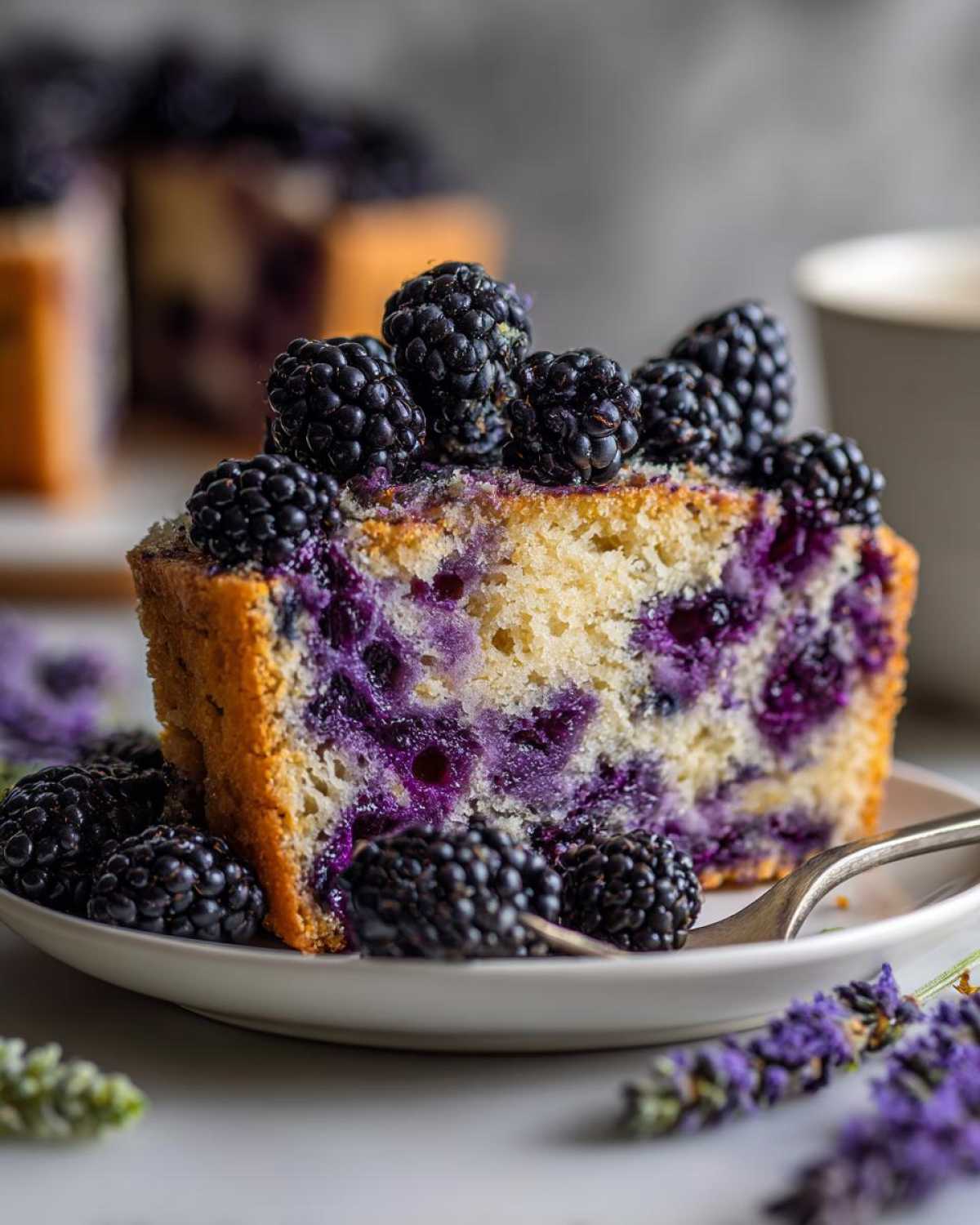 Blackberry Lavender Lemonade Cake - detail 1