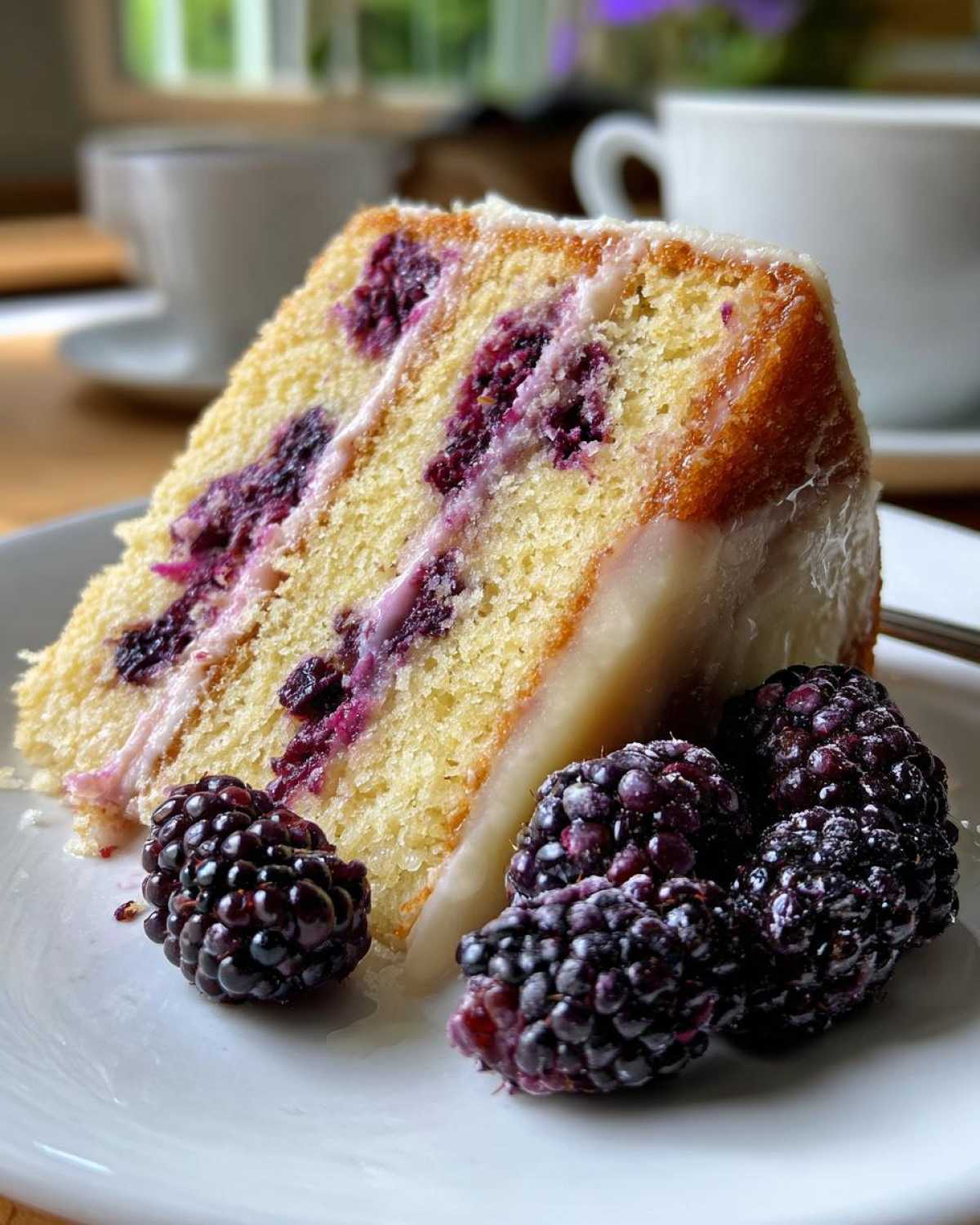 Blackberry Lavender Lemonade Cake - detail 2