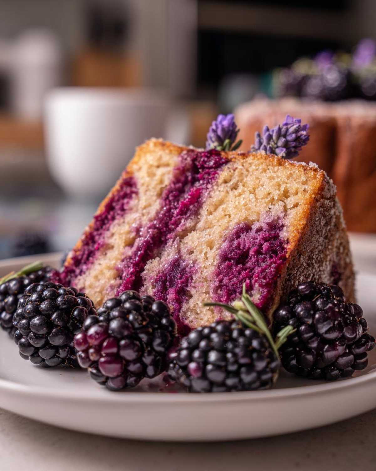 Blackberry Lavender Lemonade Cake - detail 3