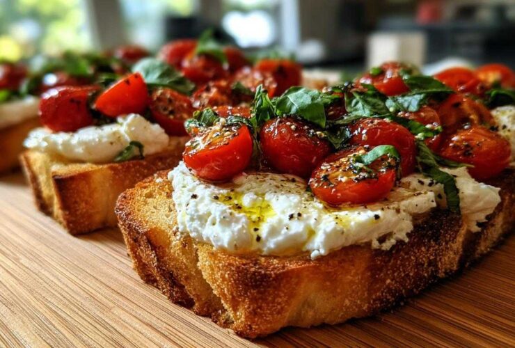 Burrata Caprese Garlic Bread