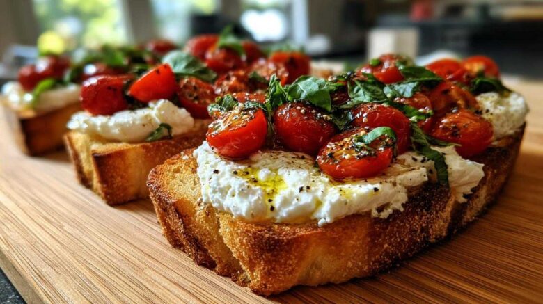 Burrata Caprese Garlic Bread