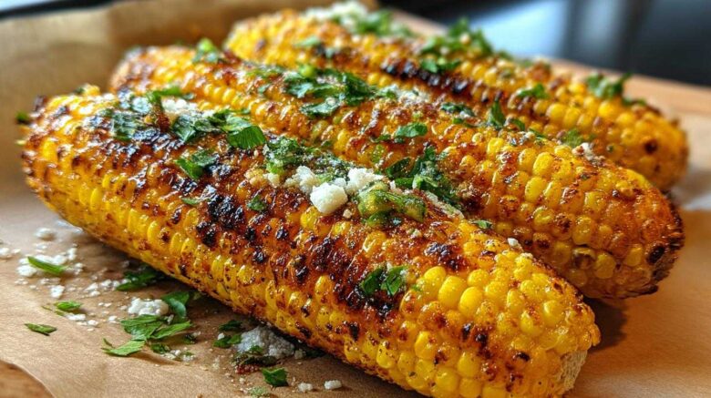 Charred Mexican street corn