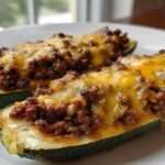 Cheesy Zucchini Taco Boats