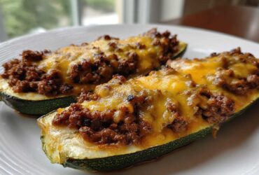 Cheesy Zucchini Taco Boats