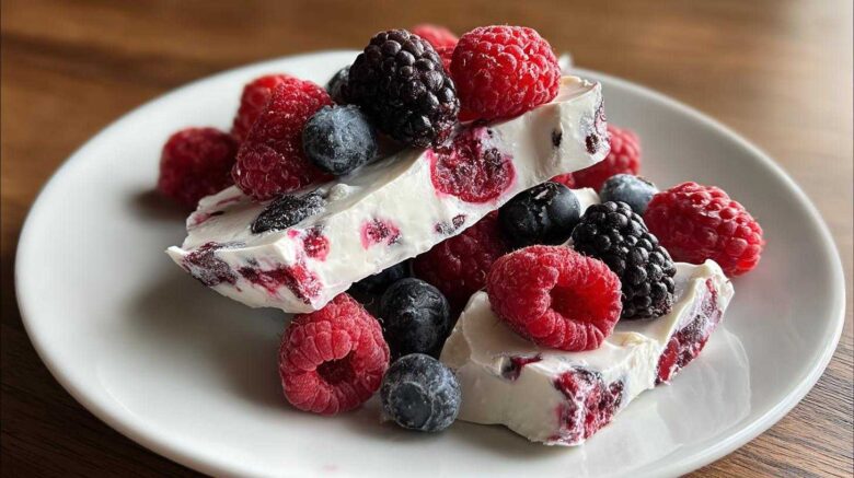 Frozen Yogurt Berry Bark