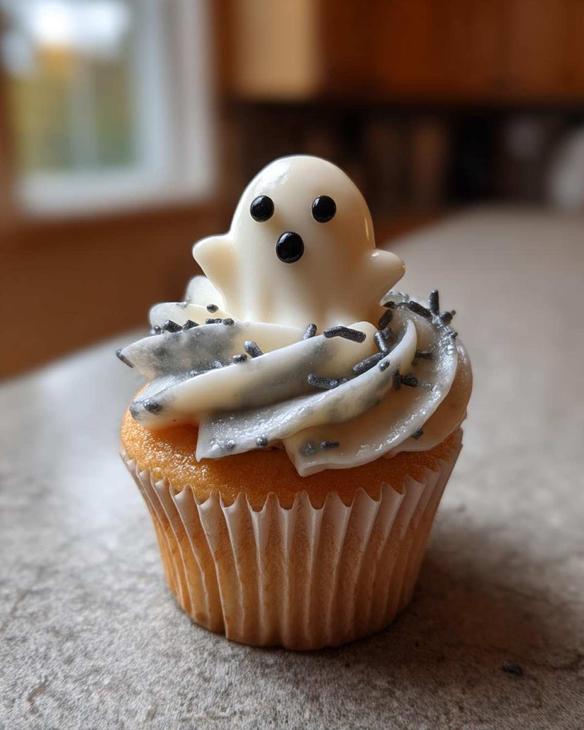 Glow-in-the-Dark Ghost Cupcakes - detail 2
