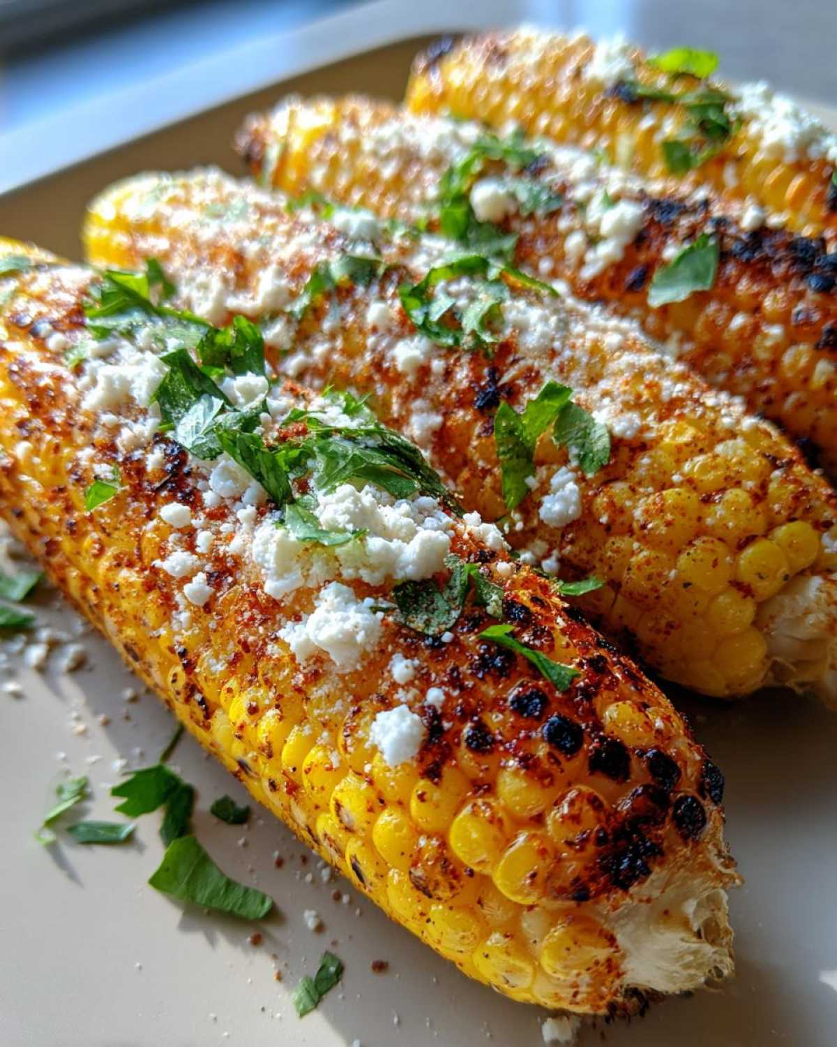 Grilled elote - detail 1