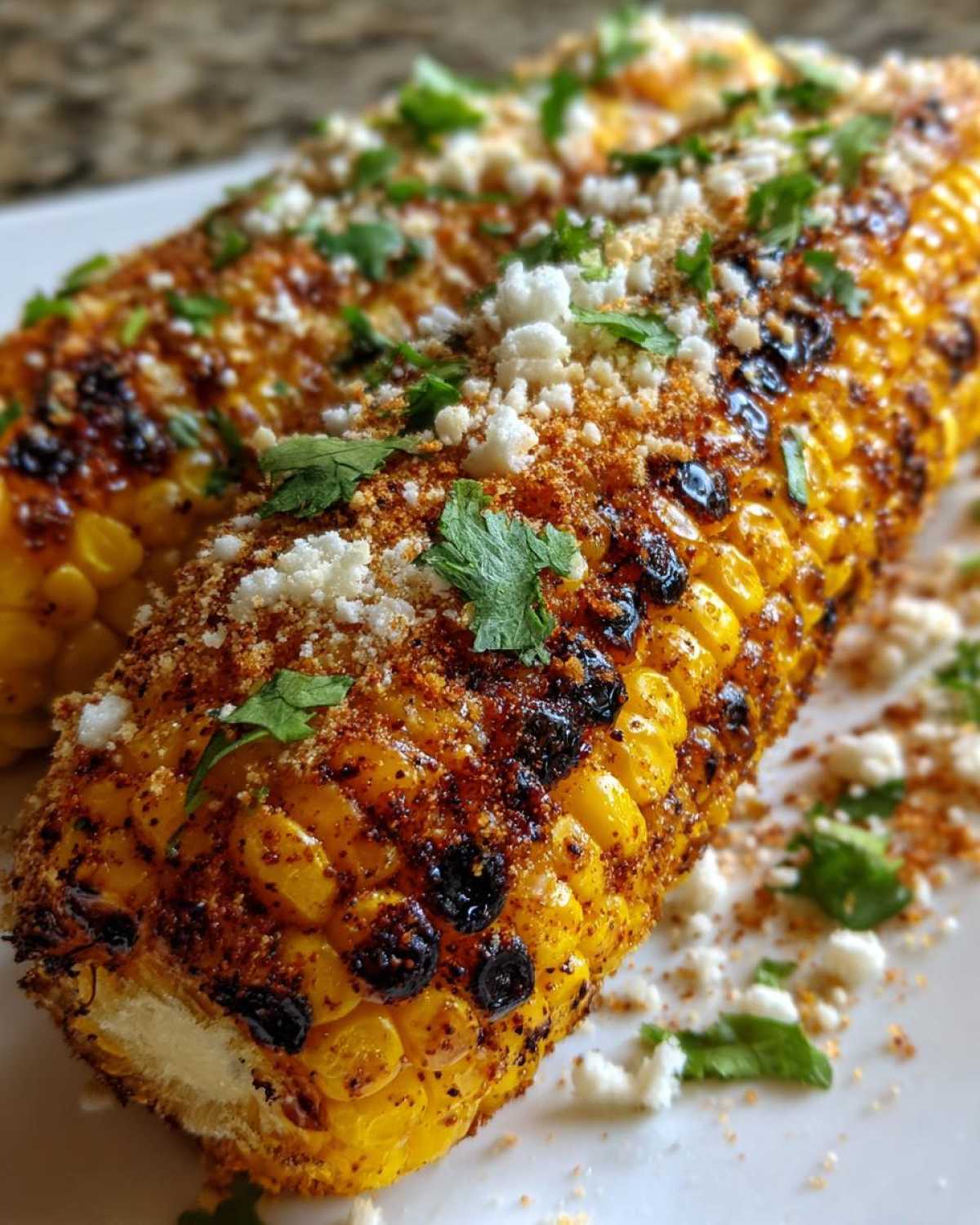 Grilled elote - detail 2
