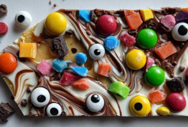 Haunted Candy Bark (Halloween Chocolate Bark)