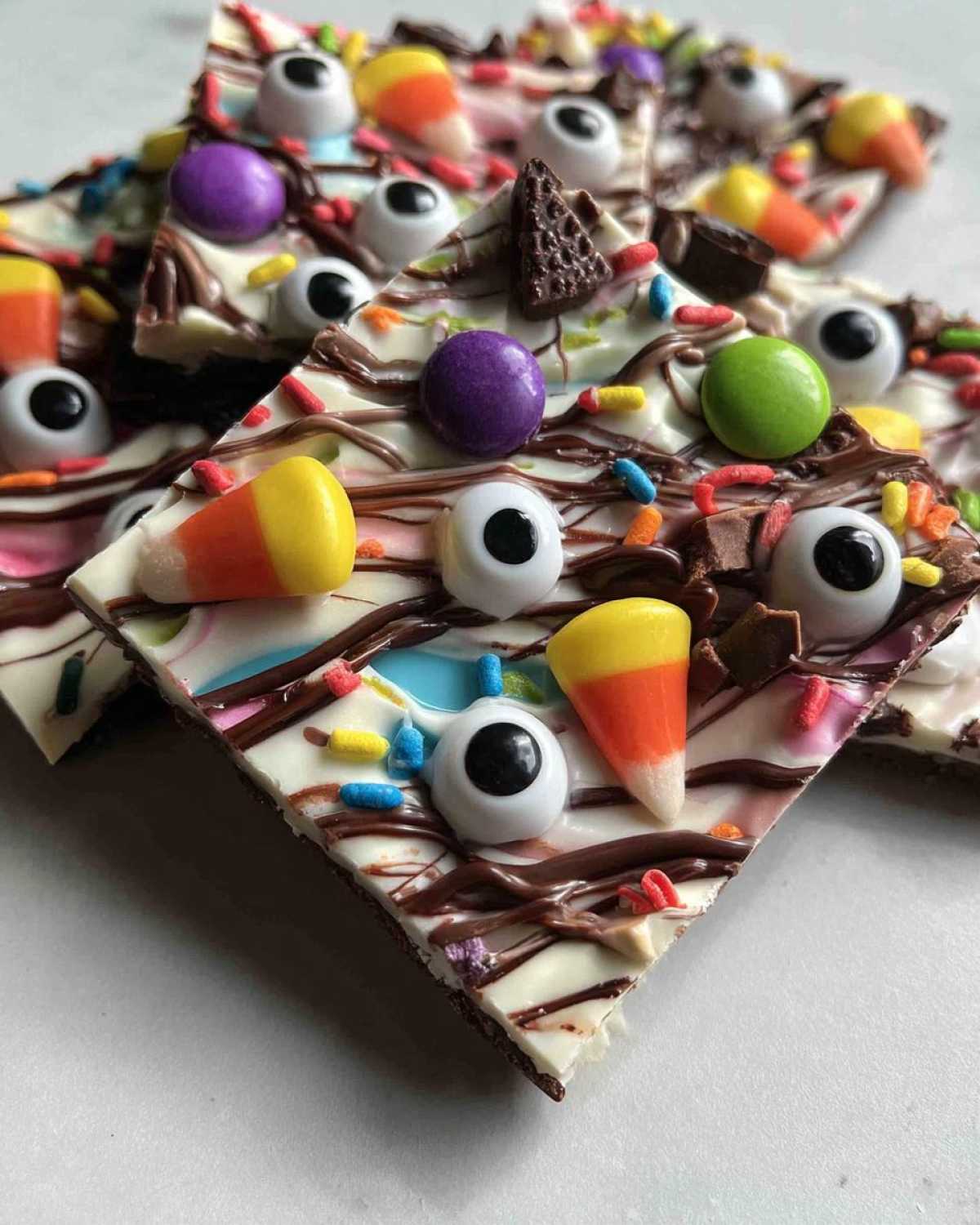 Haunted Candy Bark (Halloween Chocolate Bark) - detail 4