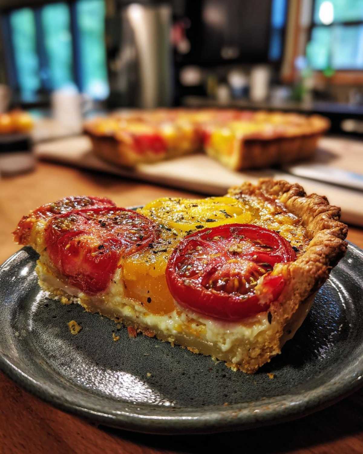 Heirloom Tomato Pie with Cheddar Crust - detail 1