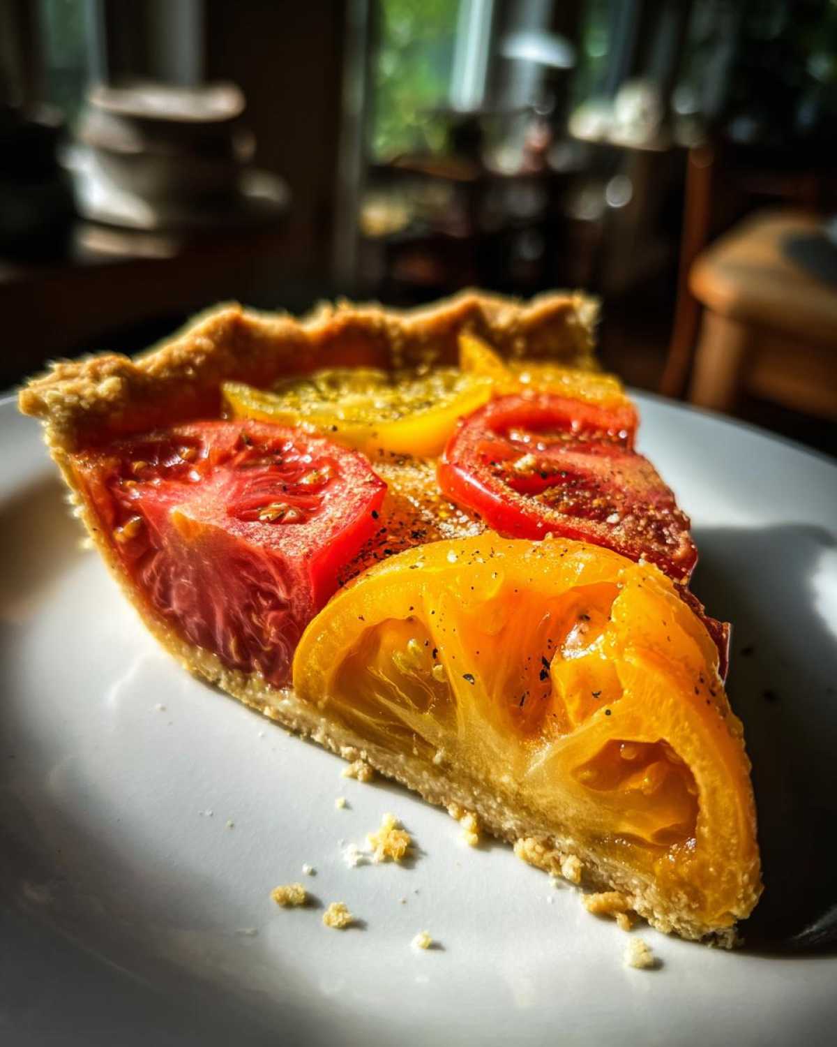 Heirloom Tomato Pie with Cheddar Crust - detail 2