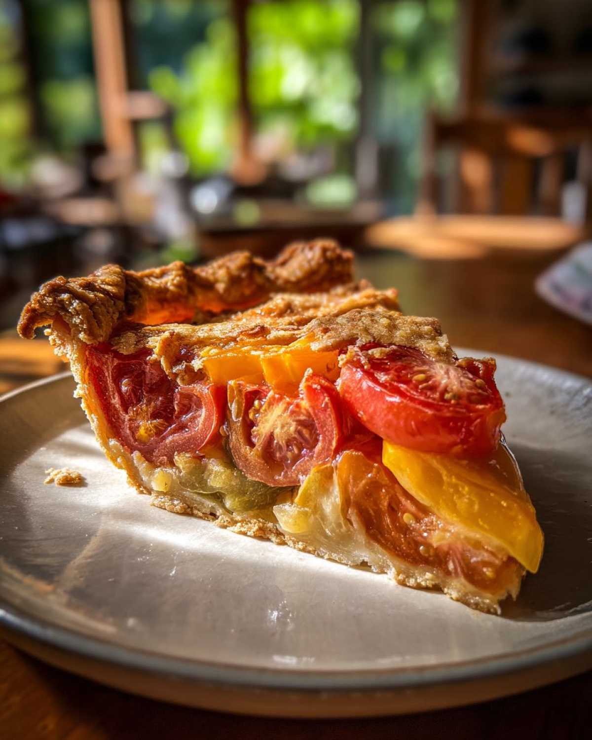 Heirloom Tomato Pie with Cheddar Crust - detail 3