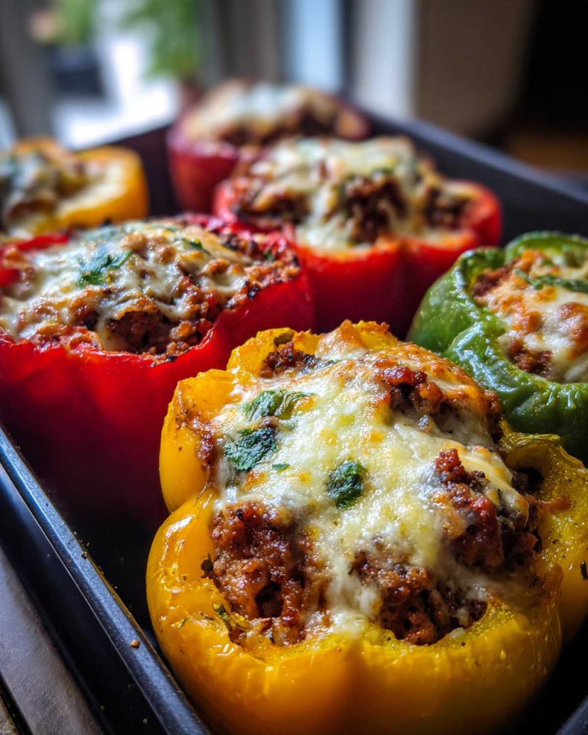 Keto Lasagna Stuffed Peppers - detail 1