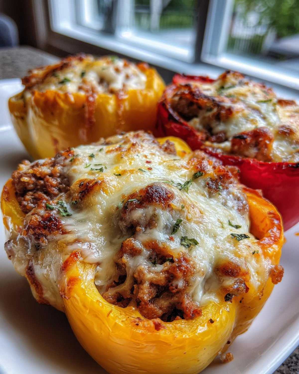 Keto Lasagna Stuffed Peppers - detail 2