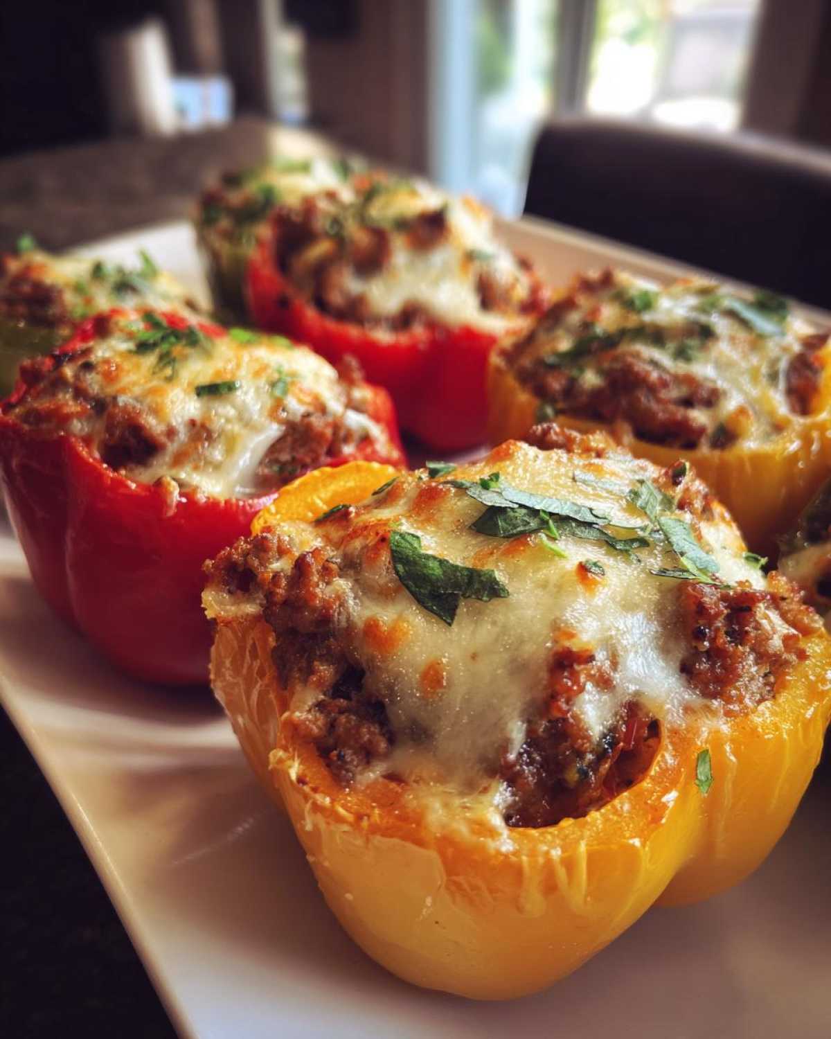 Keto Lasagna Stuffed Peppers - detail 3