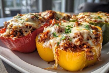 Keto Lasagna Stuffed Peppers