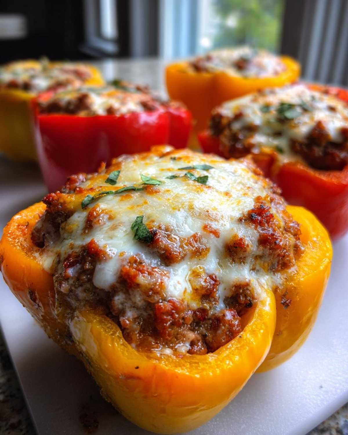 Keto Lasagna Stuffed Peppers - detail 4