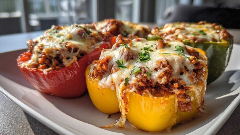 Keto Lasagna Stuffed Peppers