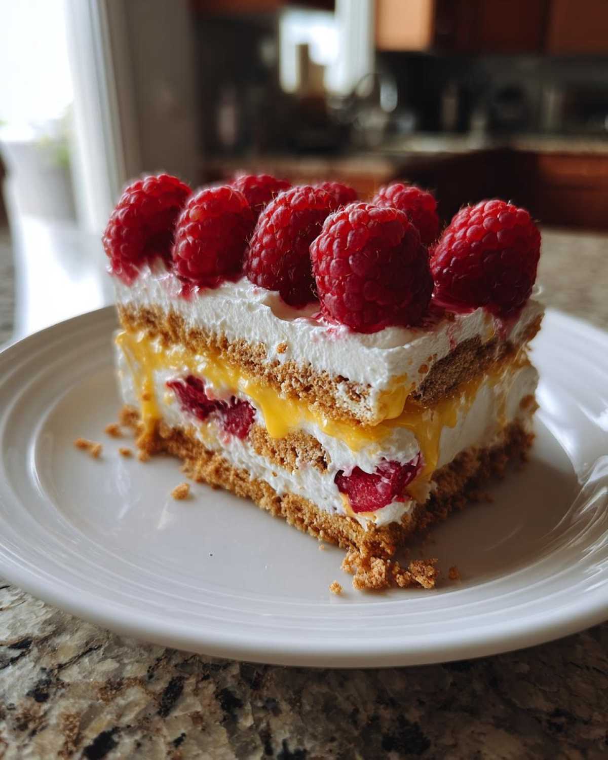 Lemon Raspberry Icebox Cake - detail 3