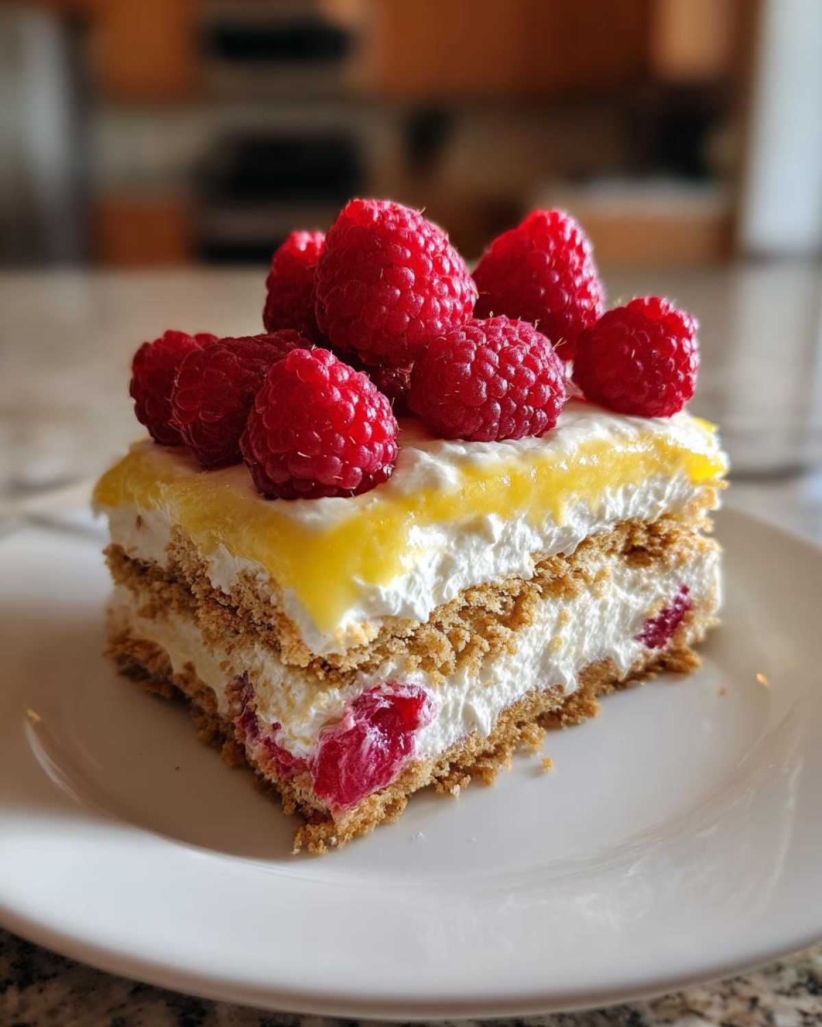 Lemon Raspberry Icebox Cake - detail 4