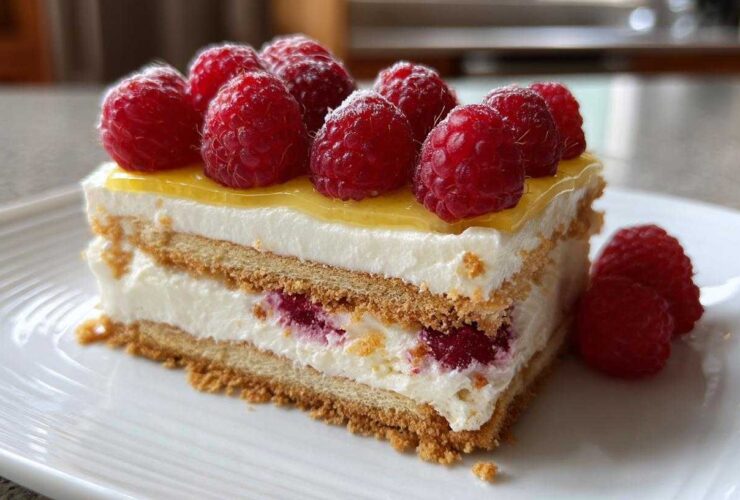 Lemon Raspberry Icebox Cake