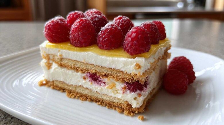 Lemon Raspberry Icebox Cake