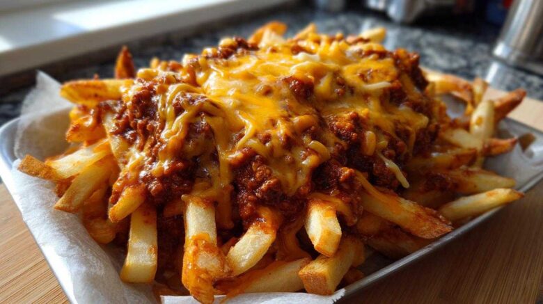 Loaded Chili Cheese Fries for a Crowd