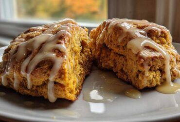 Maple Glazed Pumpkin Scones