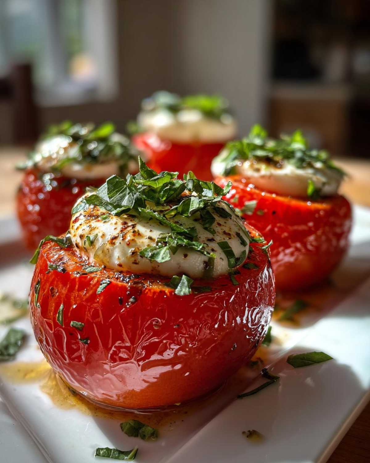 Marinated Caprese Stuffed Tomatoes - detail 2
