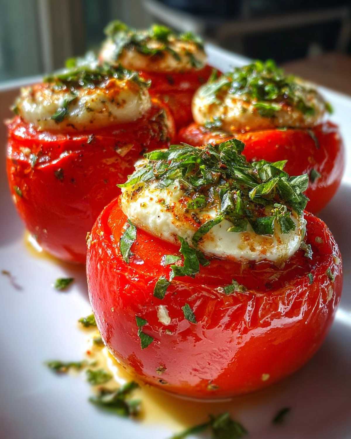 Marinated Caprese Stuffed Tomatoes - detail 3
