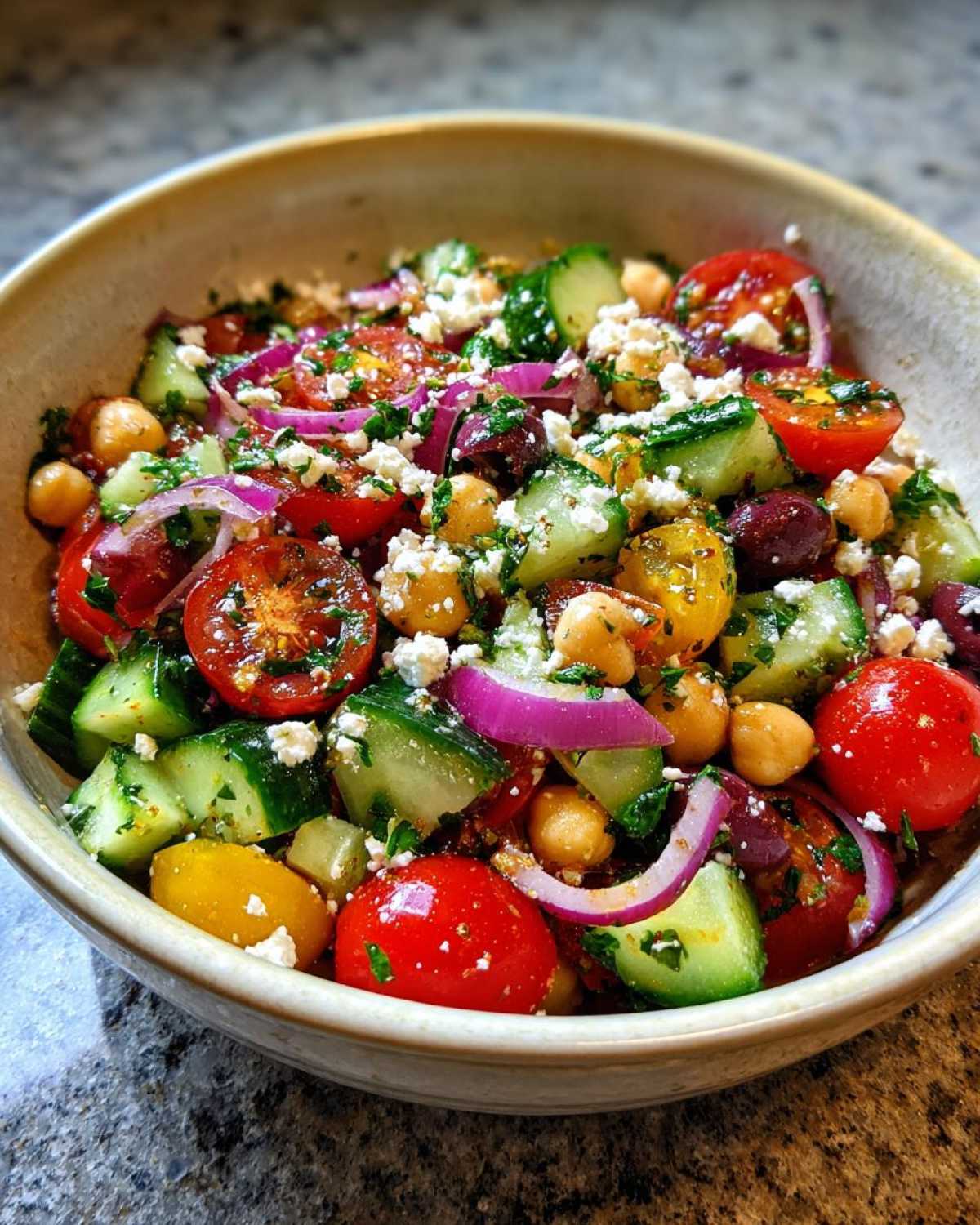 Mediterranean Chickpea Salad (Meal Prep Friendly) - detail 1