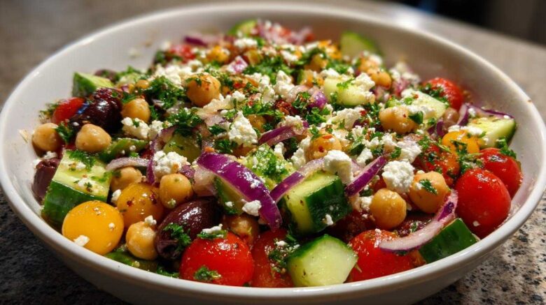 Mediterranean Chickpea Salad (Meal Prep Friendly)