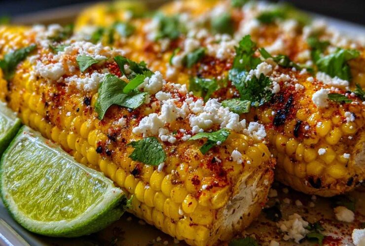 Mexican street corn garnish