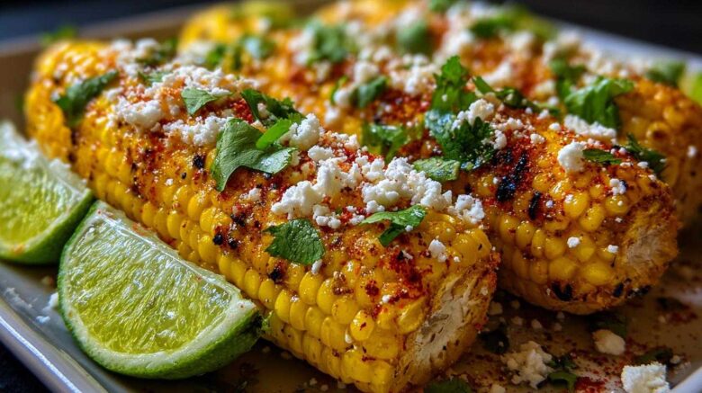 Mexican street corn garnish