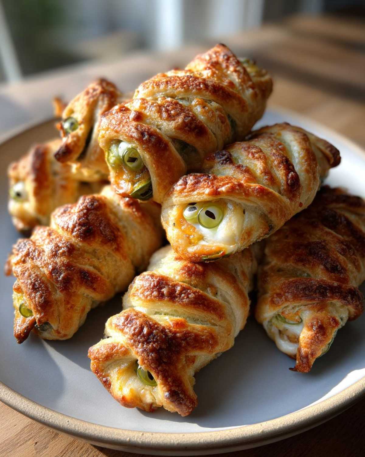 Mummy Jalapeño Poppers (Halloween Appetizer) - detail 3