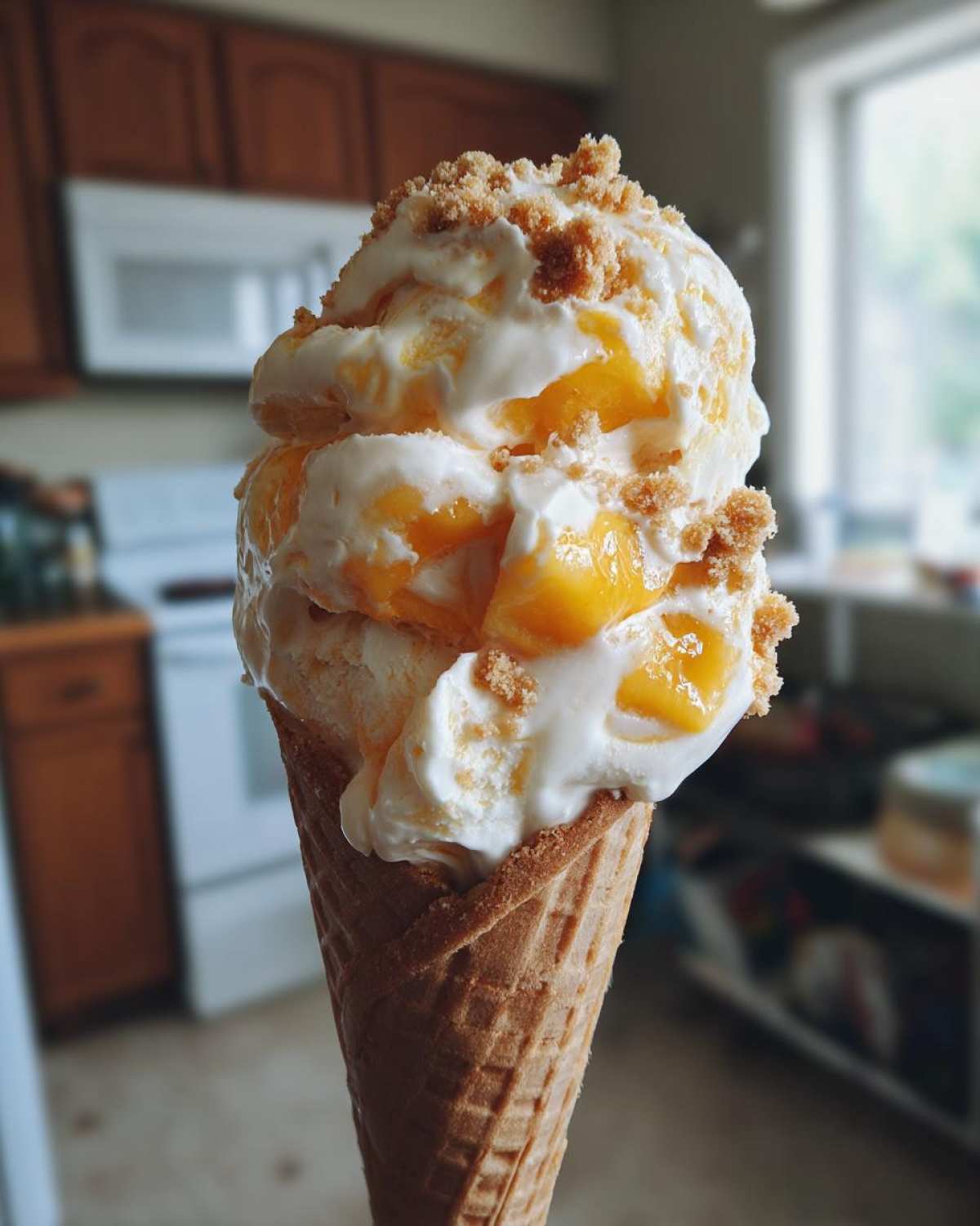 No-Churn Peach Pie Ice Cream - detail 3