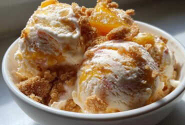No-Churn Peach Pie Ice Cream