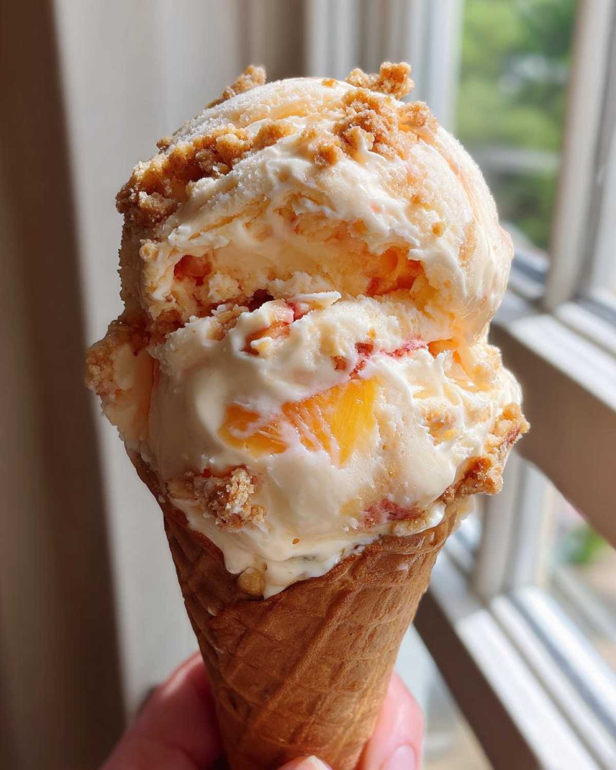 No-Churn Peach Pie Ice Cream - detail 4