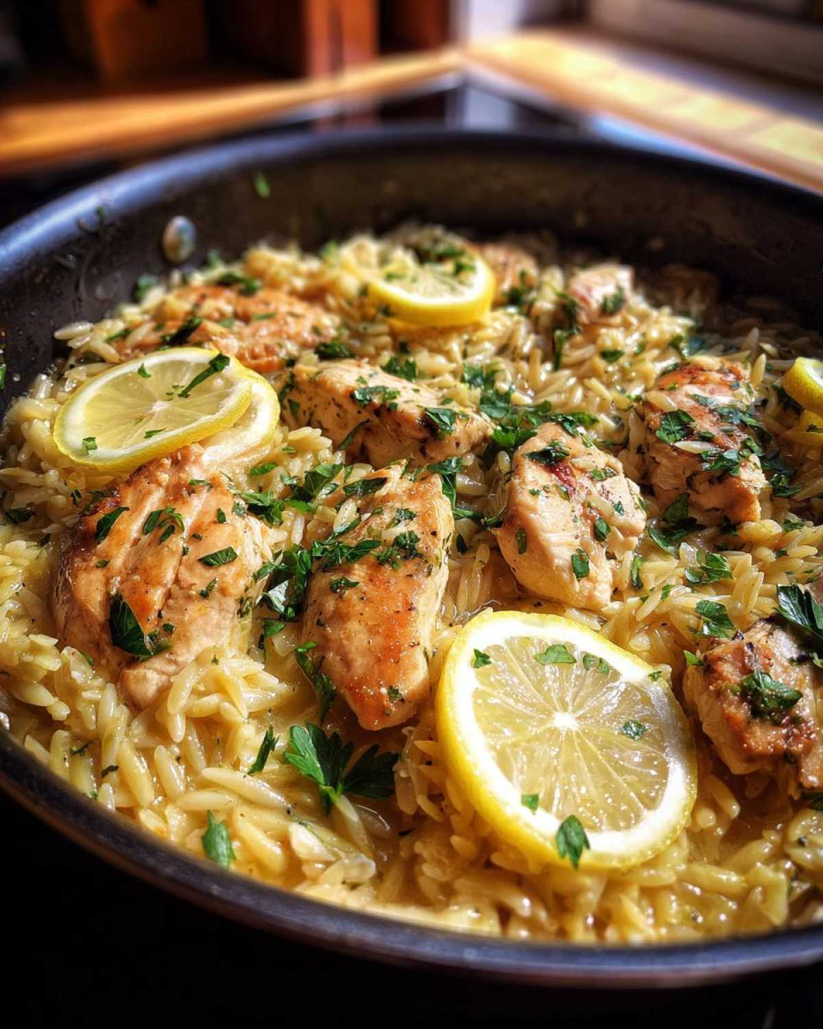 One-Pot Lemon Garlic Chicken Orzo - detail 3