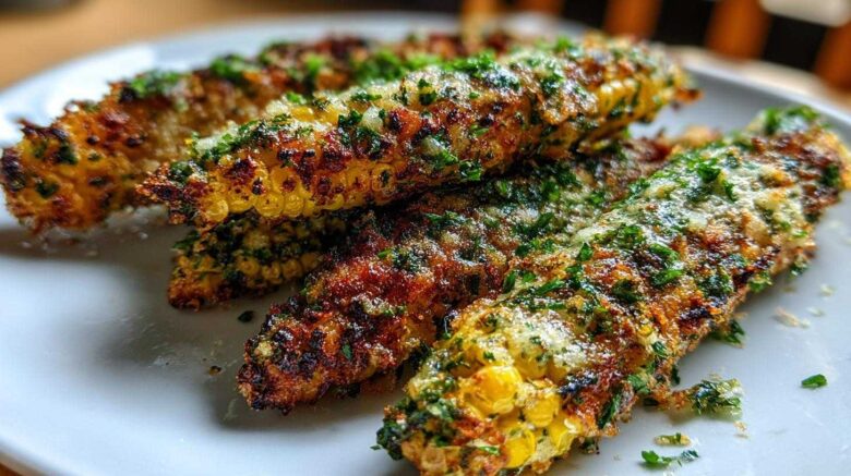 Parmesan Herb Grilled Corn Ribs