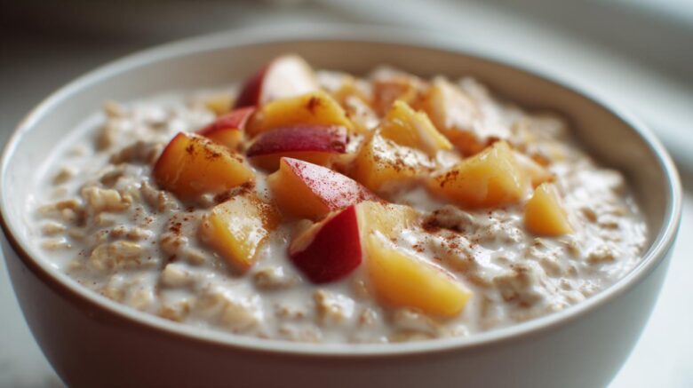 Peaches and Cream Overnight Oats